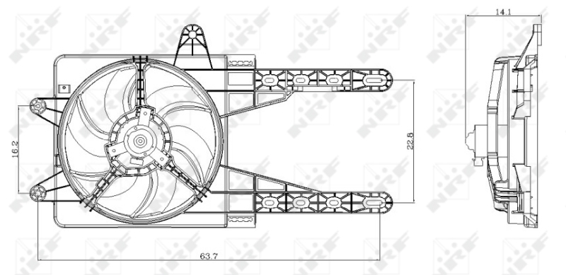 NRF Ventilatorwiel-motorkoeling 47247