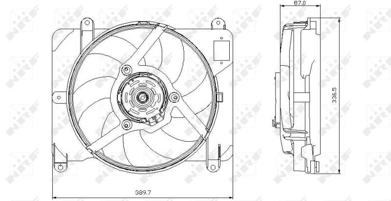 NRF Ventilatorwiel-motorkoeling 47255