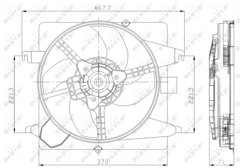 NRF Ventilatorwiel-motorkoeling 47259