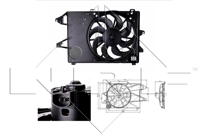 Ventilatorwiel-motorkoeling NRF 47260