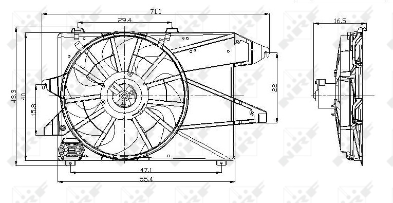 NRF Ventilatorwiel-motorkoeling 47260