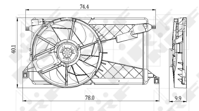 NRF Ventilatorwiel-motorkoeling 47291