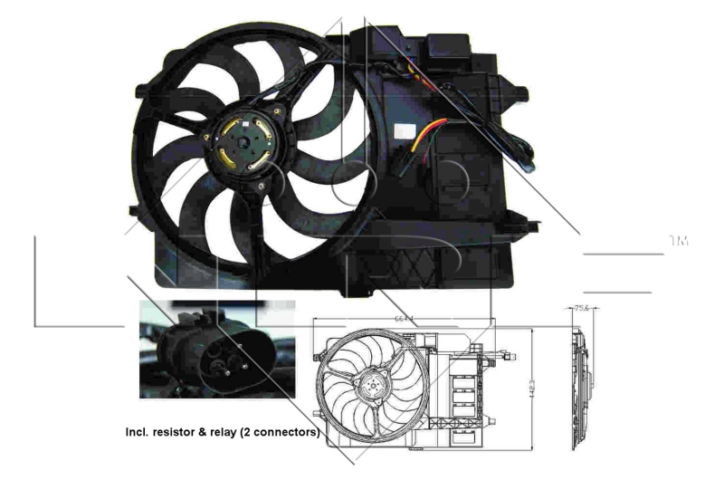 NRF Ventilatorwiel-motorkoeling 47302