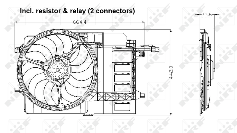 NRF Ventilatorwiel-motorkoeling 47302