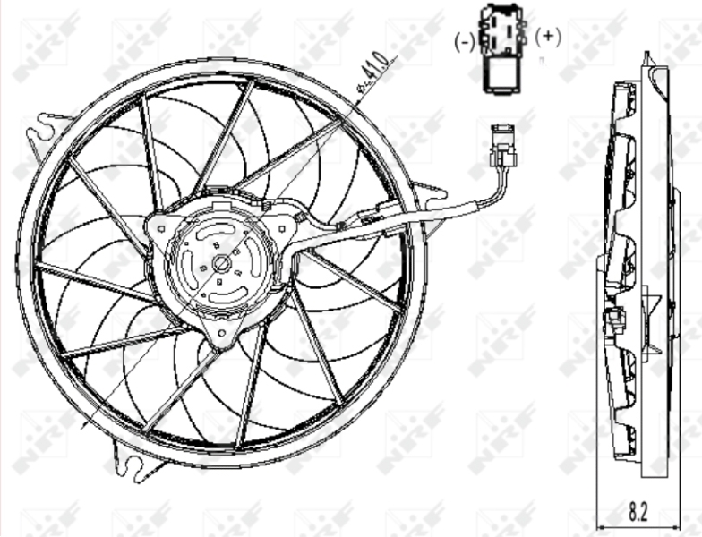 NRF Ventilatorwiel-motorkoeling 47323