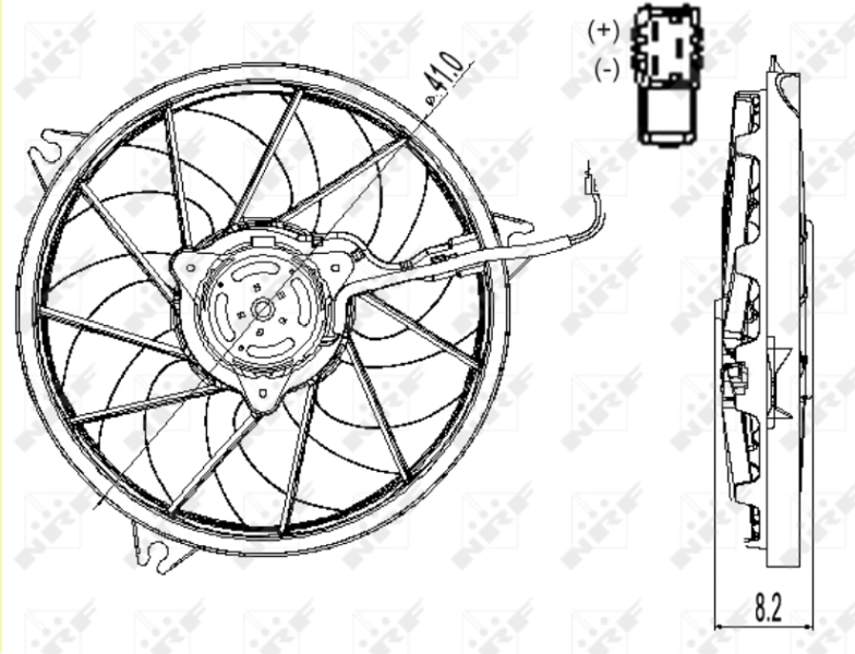 NRF Ventilatorwiel-motorkoeling 47324