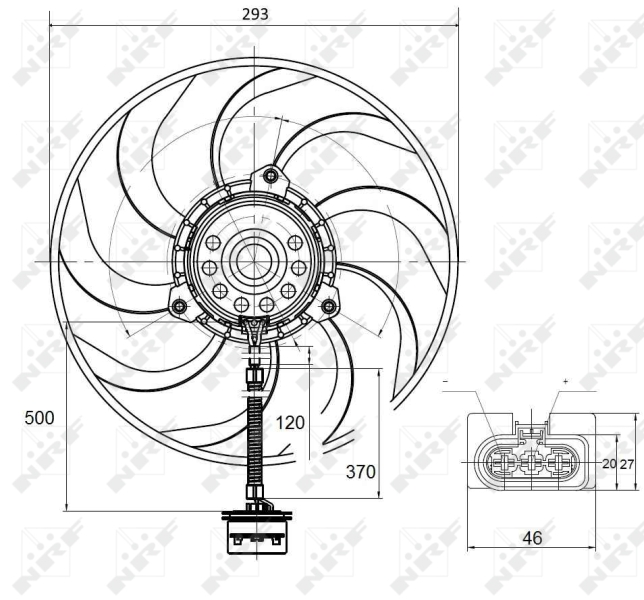 NRF Ventilatorwiel-motorkoeling 47373