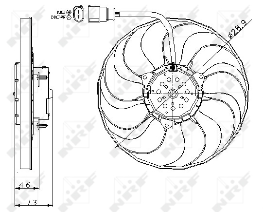 NRF Ventilatorwiel-motorkoeling 47381