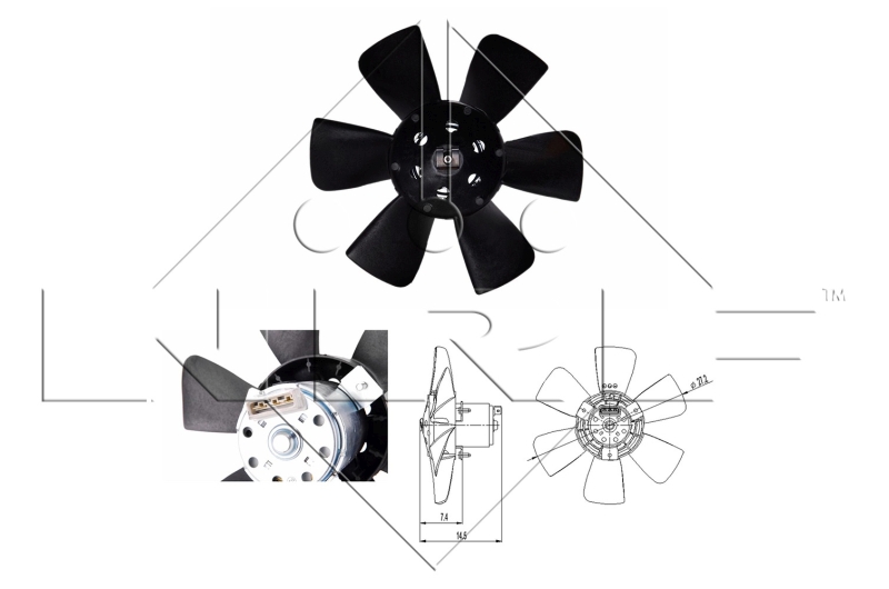 NRF Ventilatorwiel-motorkoeling 47390