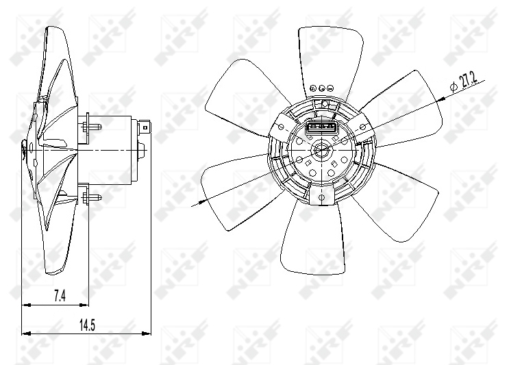 NRF Ventilatorwiel-motorkoeling 47390