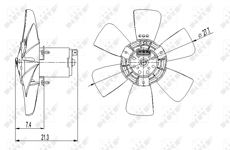 NRF Ventilatorwiel-motorkoeling 47391