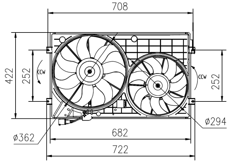 NRF Ventilatorwiel-motorkoeling 47394