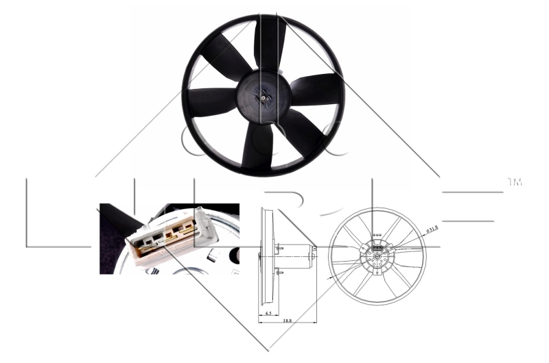 NRF Ventilatorwiel-motorkoeling 47401