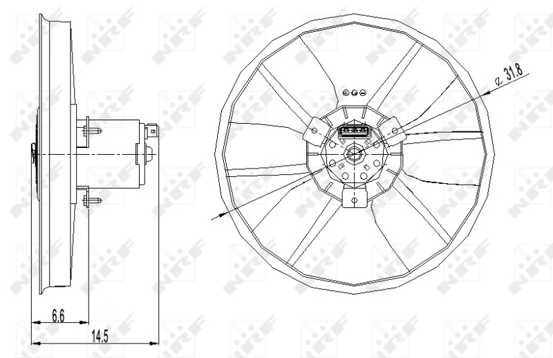 NRF Ventilatorwiel-motorkoeling 47402