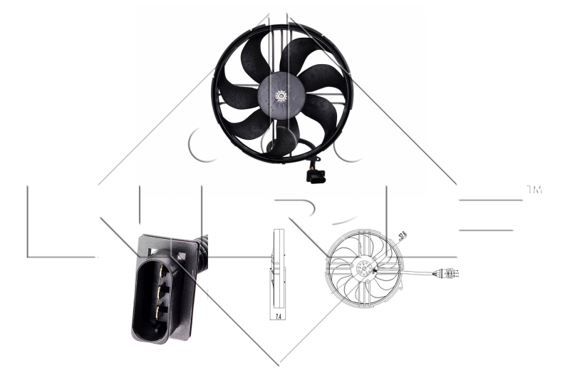 NRF Ventilatorwiel-motorkoeling 47409