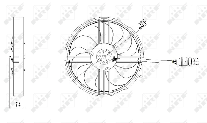 NRF Ventilatorwiel-motorkoeling 47409