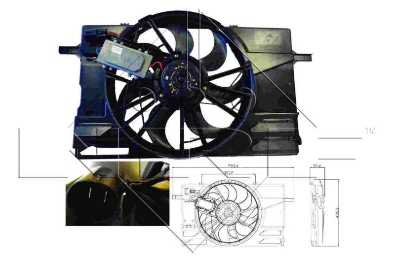 NRF Ventilatorwiel-motorkoeling 47412