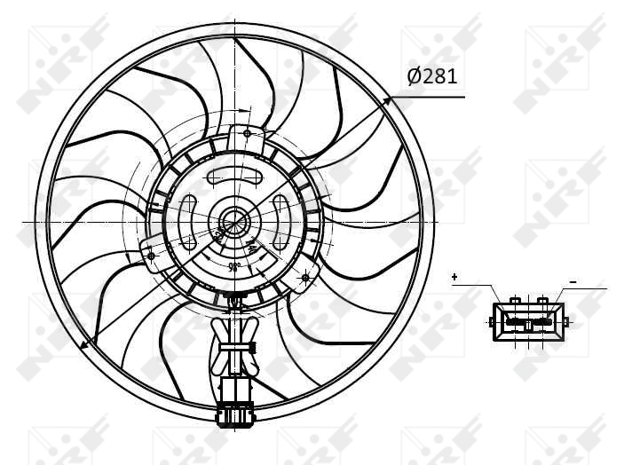 NRF Ventilatorwiel-motorkoeling 47418