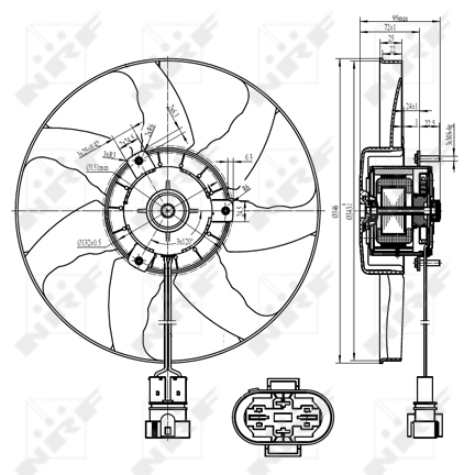 NRF Ventilatorwiel-motorkoeling 47428