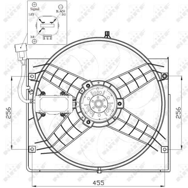 NRF Ventilatorwiel-motorkoeling 47442