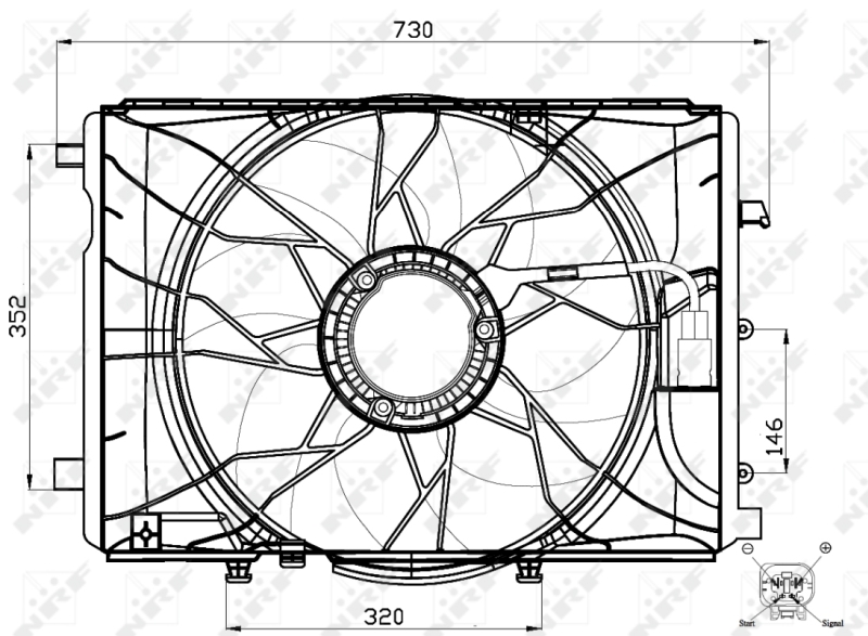 NRF Ventilatorwiel-motorkoeling 47443