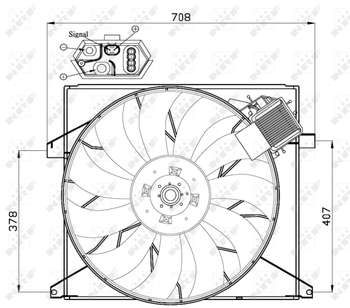 NRF Ventilatorwiel-motorkoeling 47446