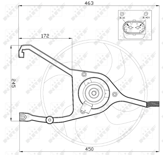 NRF Ventilatorwiel-motorkoeling 47448