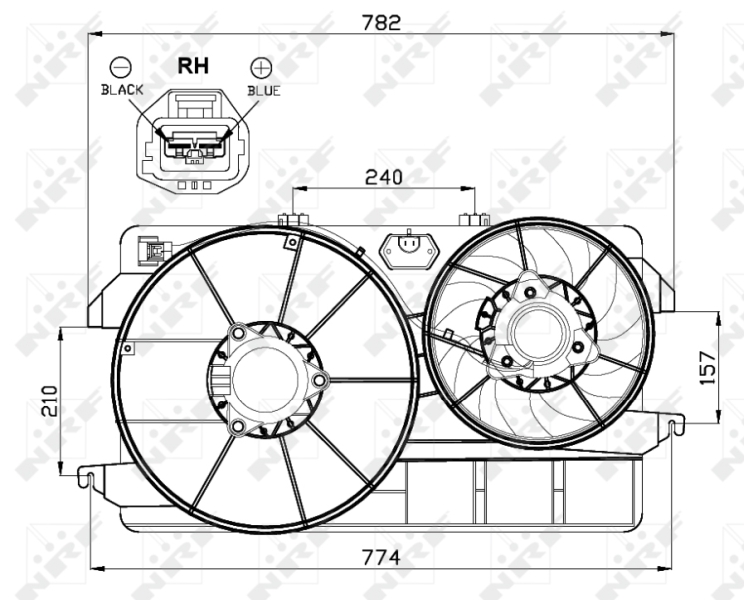 NRF Ventilatorwiel-motorkoeling 47451