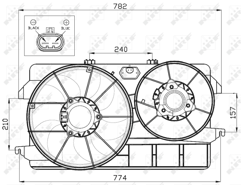 NRF Ventilatorwiel-motorkoeling 47452