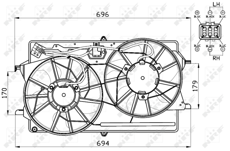 NRF Ventilatorwiel-motorkoeling 47453