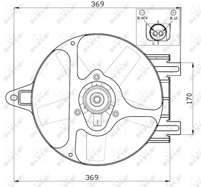 NRF Ventilatorwiel-motorkoeling 47454