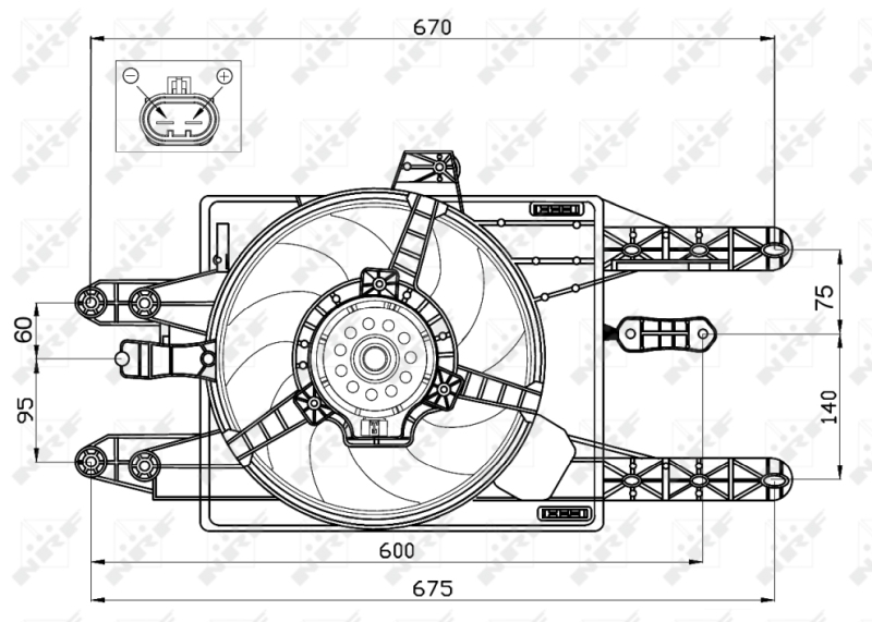 NRF Ventilatorwiel-motorkoeling 47455