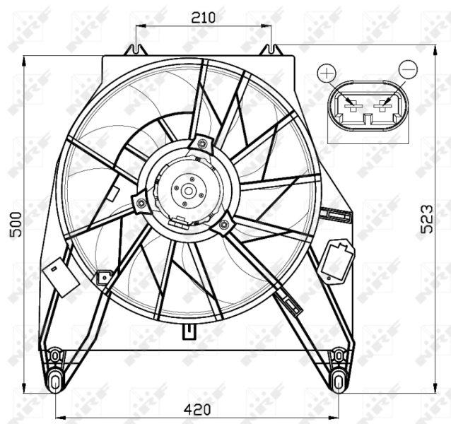 NRF Ventilatorwiel-motorkoeling 47456