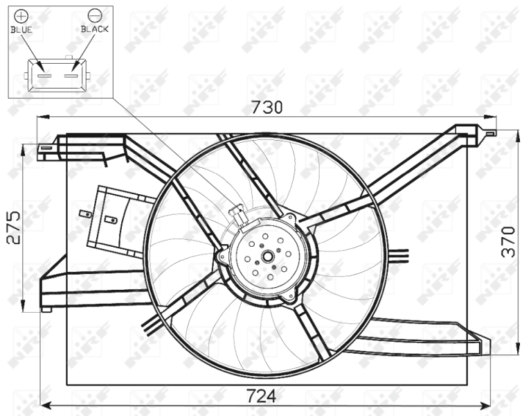 NRF Ventilatorwiel-motorkoeling 47458