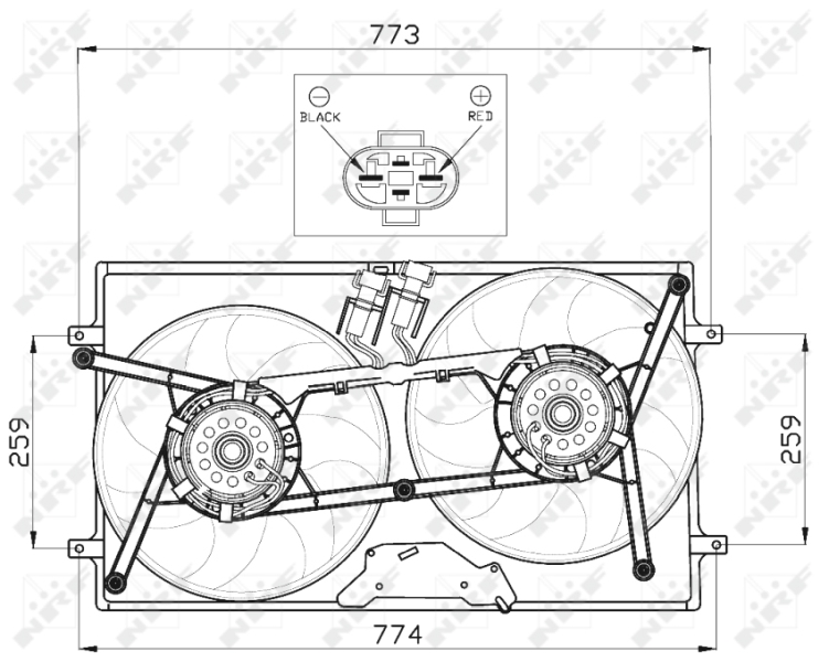 NRF Ventilatorwiel-motorkoeling 47464