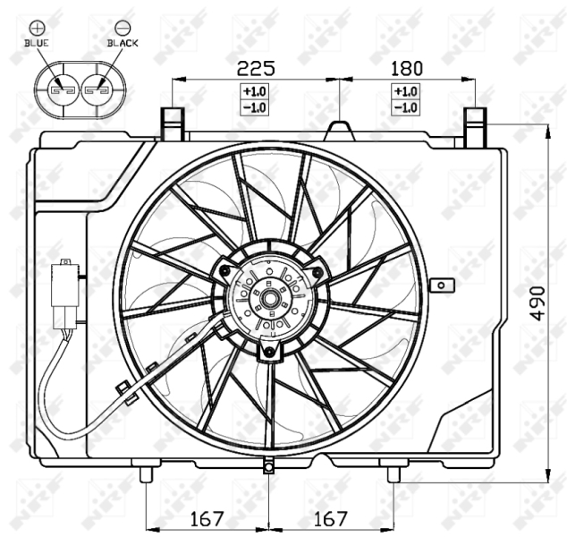 NRF Ventilatorwiel-motorkoeling 47466