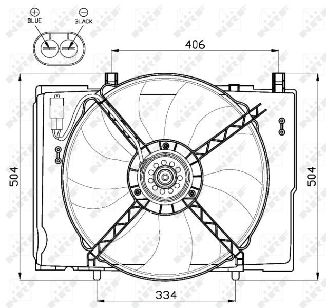 NRF Ventilatorwiel-motorkoeling 47473