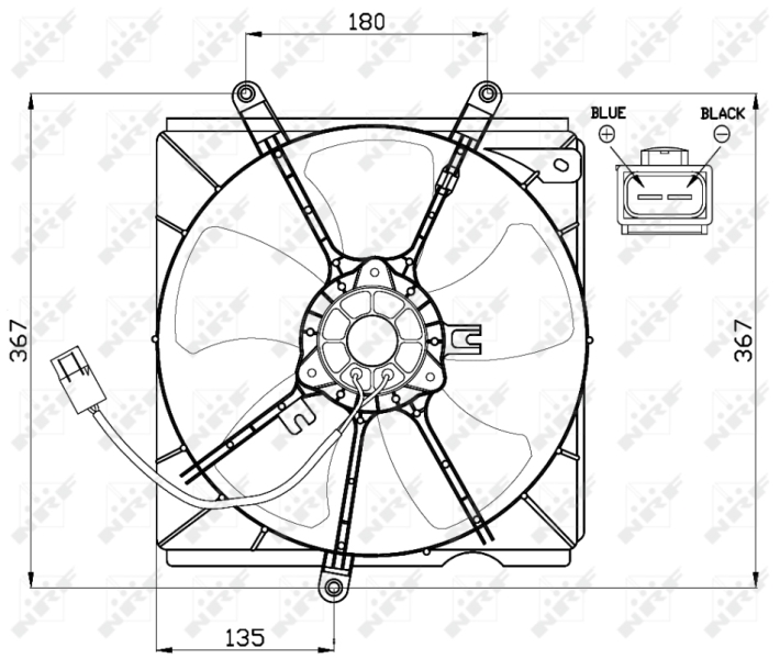 NRF Ventilatorwiel-motorkoeling 47479