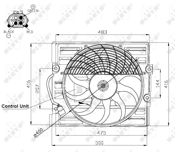 NRF Ventilatorwiel-motorkoeling 47481