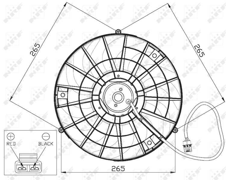 NRF Ventilatorwiel-motorkoeling 47483