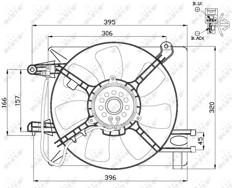 NRF Ventilatorwiel-motorkoeling 47486