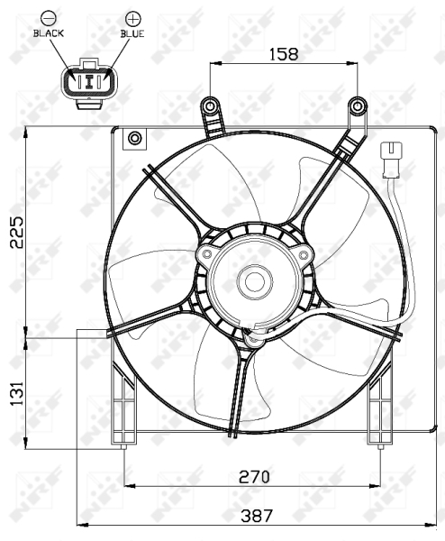 NRF Ventilatorwiel-motorkoeling 47487