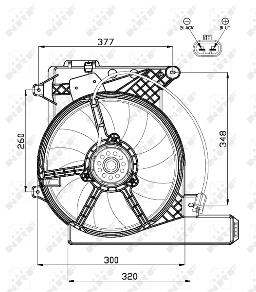 NRF Ventilatorwiel-motorkoeling 47488