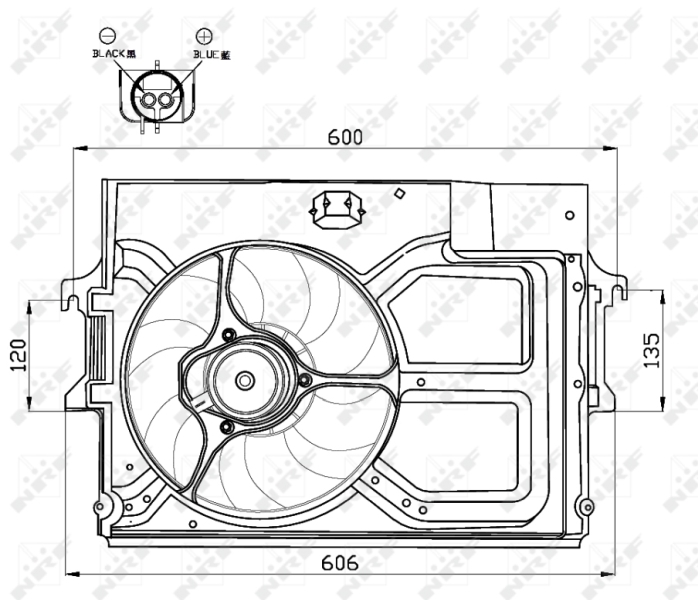 NRF Ventilatorwiel-motorkoeling 47490