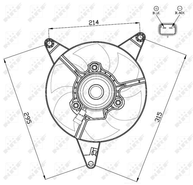 NRF Ventilatorwiel-motorkoeling 47498