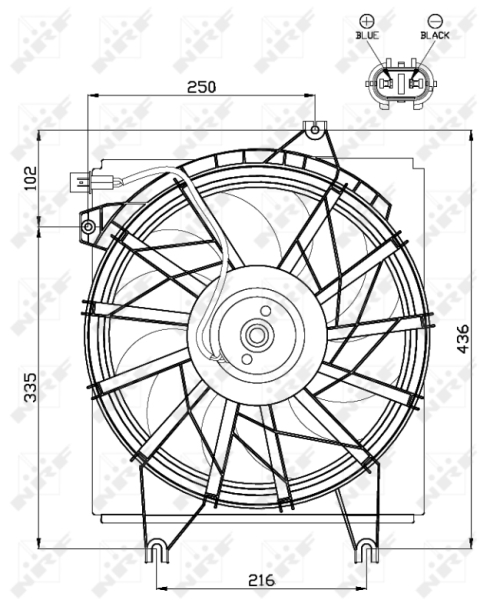 NRF Ventilatorwiel-motorkoeling 47499