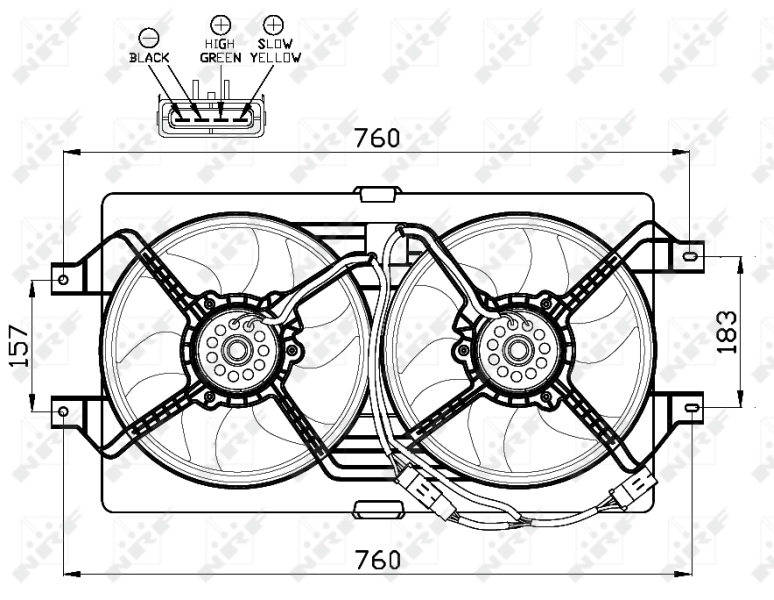 NRF Ventilatorwiel-motorkoeling 47502