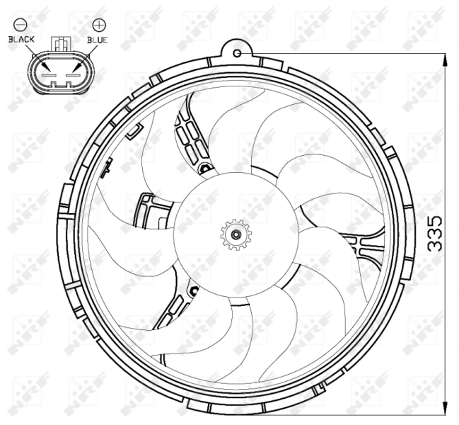 NRF Ventilatorwiel-motorkoeling 47505