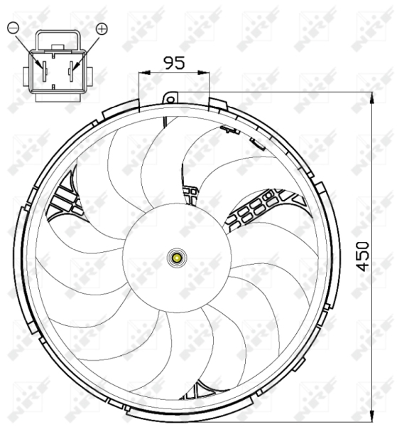 NRF Ventilatorwiel-motorkoeling 47506