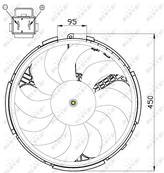 NRF Ventilatorwiel-motorkoeling 47507